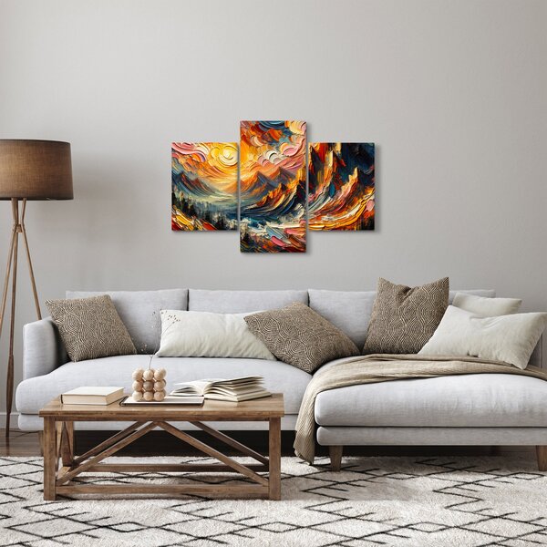 Kép - Hegyek, melyeket napfény ölel (90x60 cm)
