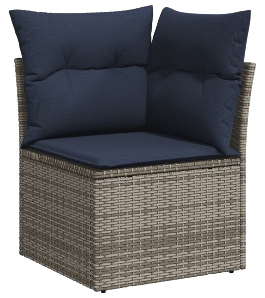 4 részes szürke polyrattan kerti ülőgarnitúra párnával