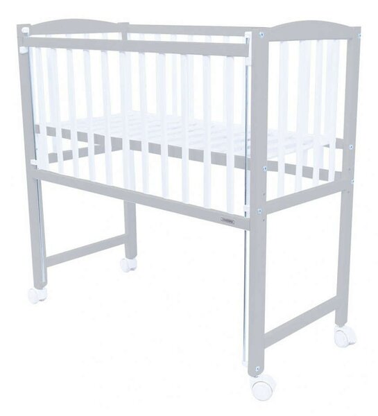 Gyermek babaöböl kiságy New Baby MATEO 90x40 cm fehér fehér-szürke
