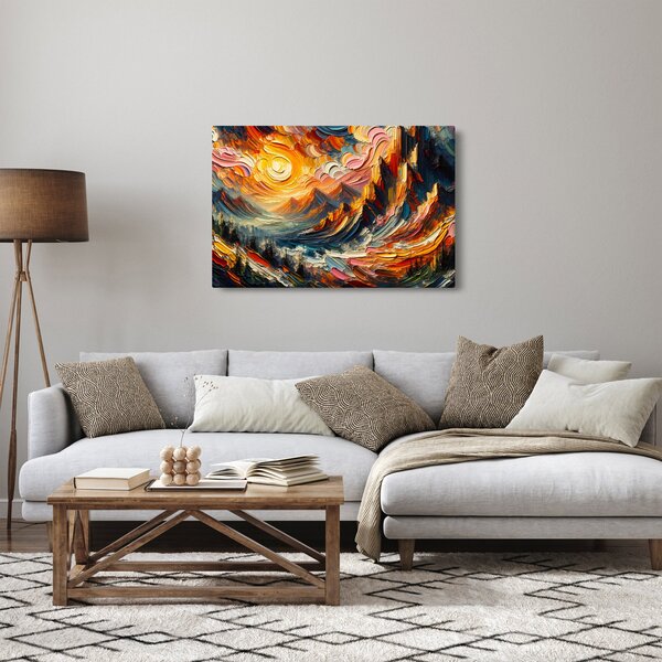 Kép - Hegyek, melyeket napfény ölel (90x60 cm)