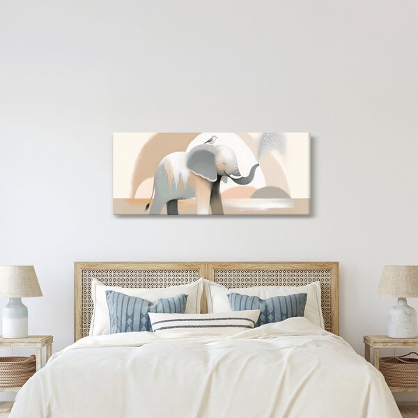 Kép - Elefánt pasztell színekben (120x50 cm)