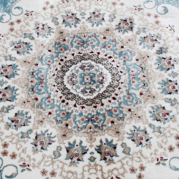 Gépi perzsa szőnyeg kék Isfahan 200x300 klasszikus nappali szőnyeg