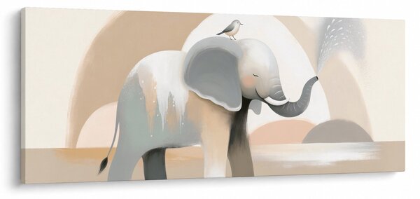 Kép - Elefánt pasztell színekben (120x50 cm)