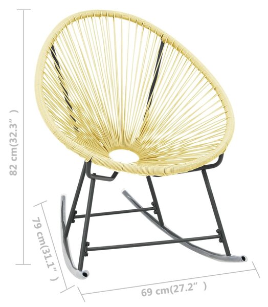 VidaXL bézs polyrattan kültéri Acapulco szék