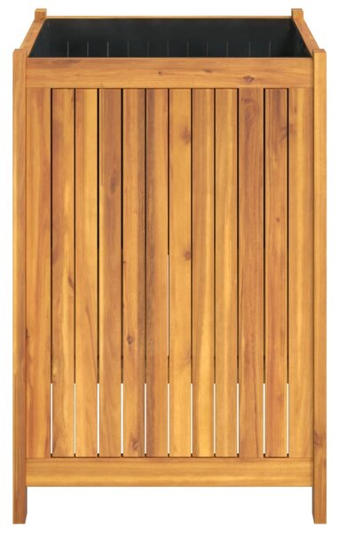 VidaXL tömör akácfa kerti virágtartó béléssel 50 x 50 x 75 cm