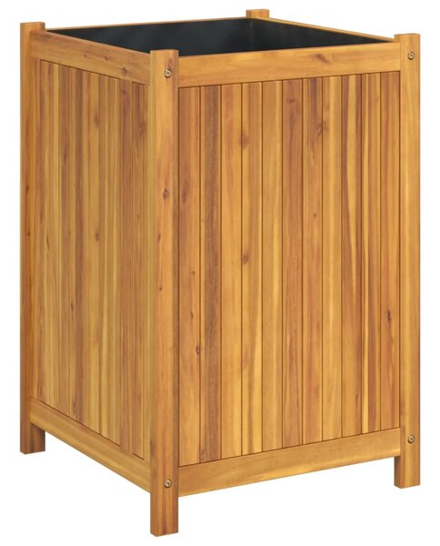 VidaXL tömör akácfa kerti virágtartó béléssel 50 x 50 x 75 cm