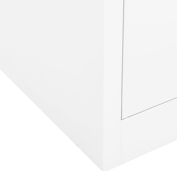 Fehér acél irodai szekrény 90 x 40 x 102 cm