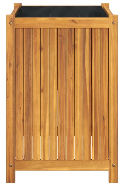 VidaXL tömör akácfa kerti virágtartó béléssel 50 x 50 x 75 cm