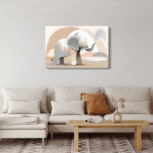 Kép - Elefánt pasztell színekben (90x60 cm)
