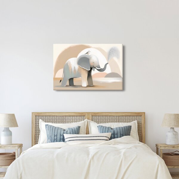 Kép - Elefánt pasztell színekben (90x60 cm)