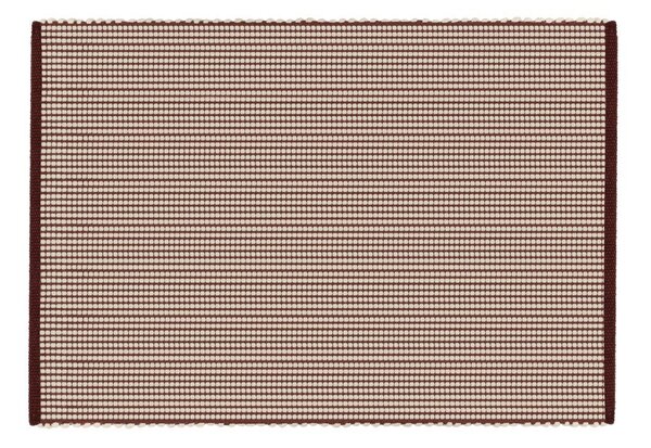Borvörös-natúr színű kézi szövésű gyapjú szőnyeg 140x200 cm Talo – noo.ma