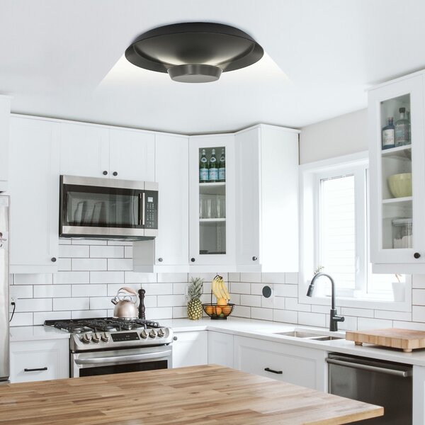 Toolight Szerszámlámpa, LED mennyezeti lámpa 40cm, 14W, APP1461, fekete, OSW-04189