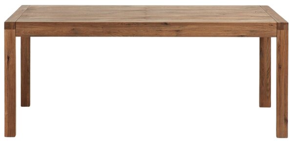Barna tölgy összecsukható étkezőasztal Kave Home Briva 200/280 x 100 cm
