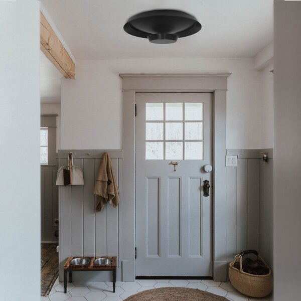 Toolight Szerszámlámpa, LED mennyezeti lámpa 40cm, 14W, APP1461, fekete, OSW-04189