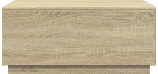 Sonoma tölgy színű dohányzóasztal LED-lámpákkal 90x50x40 cm