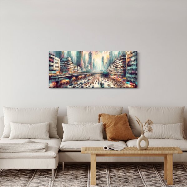 Kép - Városi élet (120x50 cm)