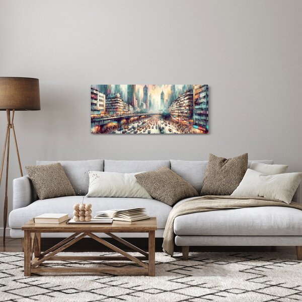 Kép - Városi élet (120x50 cm)