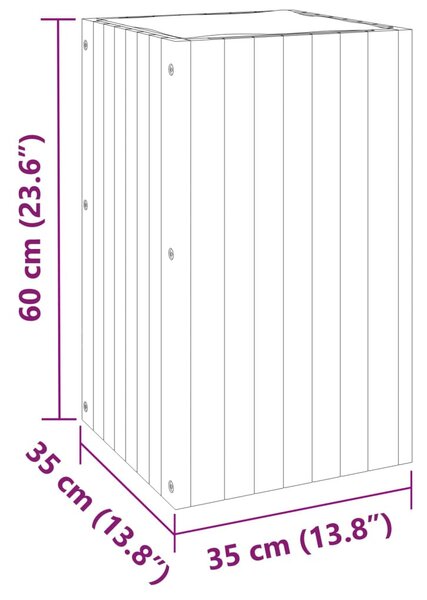 VidaXL tömör akácfa kerti virágtartó 35 x 35 x 60 cm