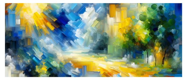 Kép - Absztrakt napos nap (120x50 cm)
