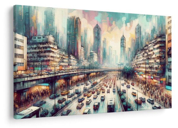 Kép - Városi élet (90x60 cm)