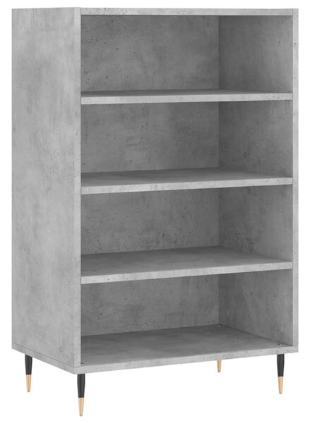 Betonszürke szerelt fa magasszekrény 57 x 35 x 90 cm