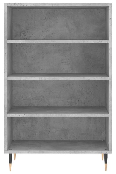 Betonszürke szerelt fa magasszekrény 57 x 35 x 90 cm