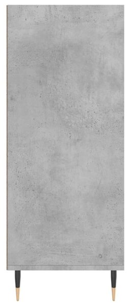 Betonszürke szerelt fa magasszekrény 57 x 35 x 90 cm