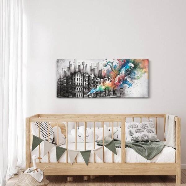 Kép - Ipari élet (120x50 cm)