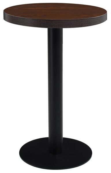 Sötétbarna MDF bisztróasztal 50 cm