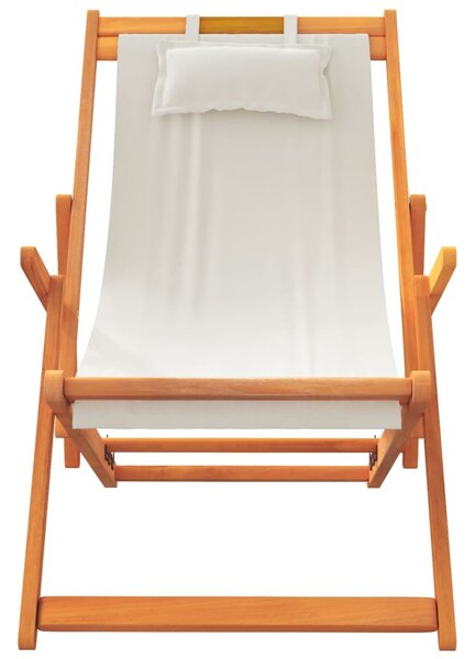 2 db összecsukható krémszínű szövet strandszék
