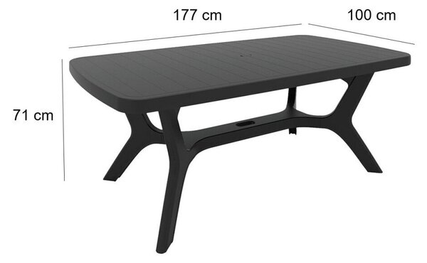 Balorca Kerti Bútor Szett - 4 Személyes - Asztal és 4 Szék