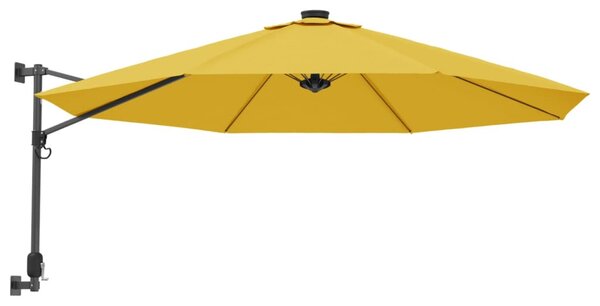 Sárga LED-es falra szerelhető napernyő 290 cm