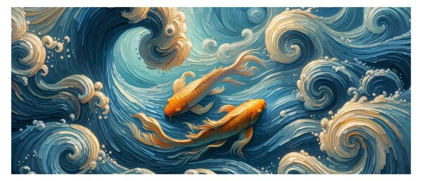 Kép - Aranyhalak (120x50 cm)
