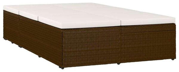 VidaXL Polyrattan Napozóágy/Kanapé - Barna - 200x121 cm