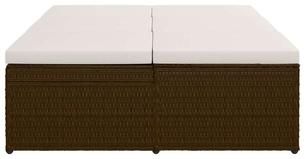VidaXL Polyrattan Napozóágy/Kanapé - Barna - 200x121 cm