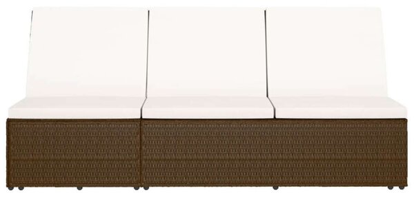 VidaXL Polyrattan Napozóágy/Kanapé - Barna - 200x121 cm