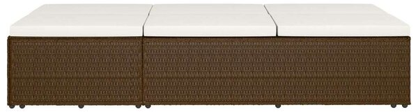 VidaXL Polyrattan Napozóágy/Kanapé - Barna - 200x121 cm