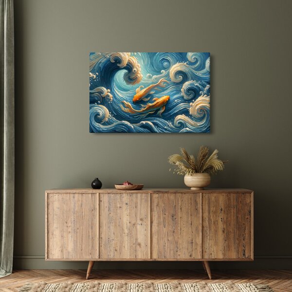 Kép - Aranyhalak (90x60 cm)