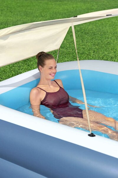 Bestway családi felfújható medence mozgatható tetővel 254x178x140 cm