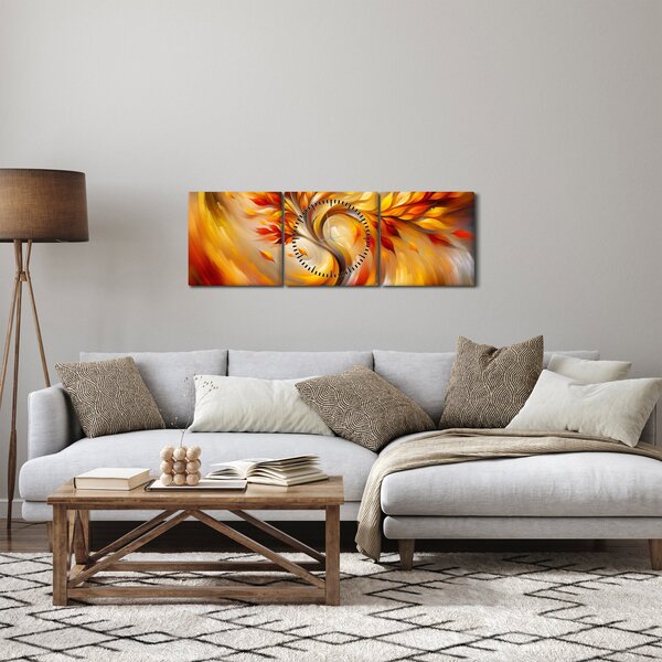 Kép - Őszi fa (órával) (90x30 cm)