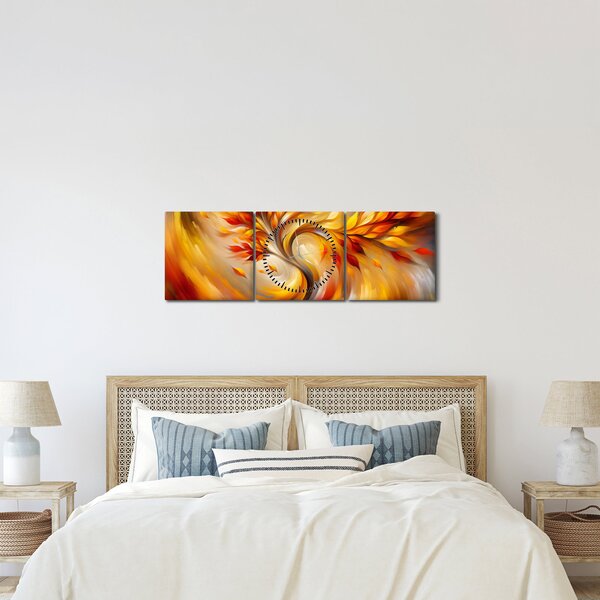 Kép - Őszi fa (órával) (90x30 cm)