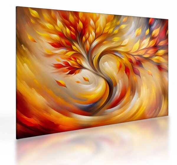 Üveg kép - Őszi fa (70x50 cm)