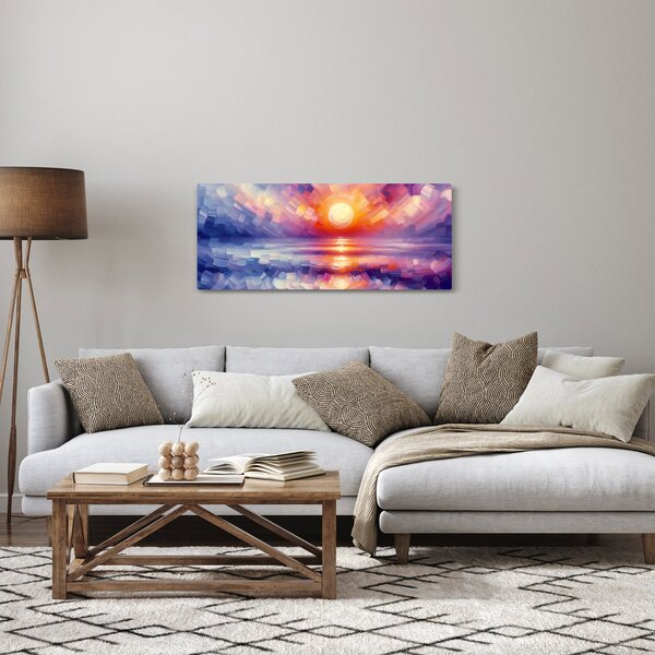 Kép - Színes művészi naplemente (120x50 cm)