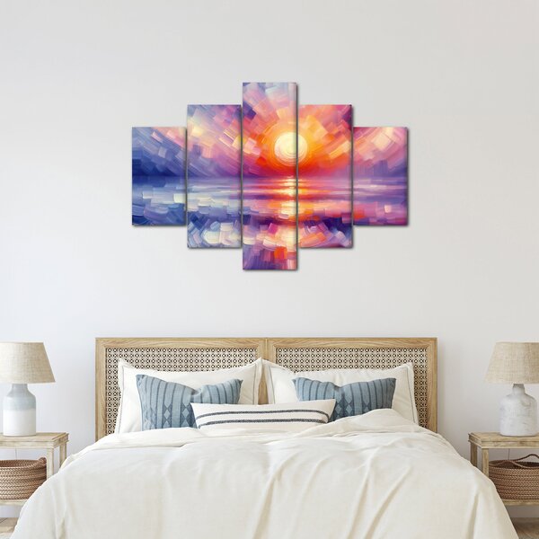 Kép - Színes művészi naplemente (150x105 cm)