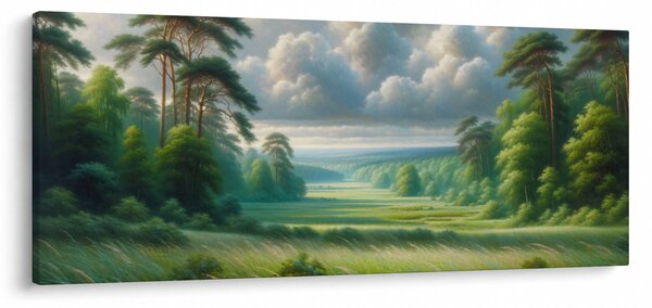 Kép - Zöld táj (120x50 cm)