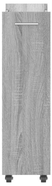 Szürke sonoma színű szerelt fa szekrény kerekekkel 60x22x79 cm
