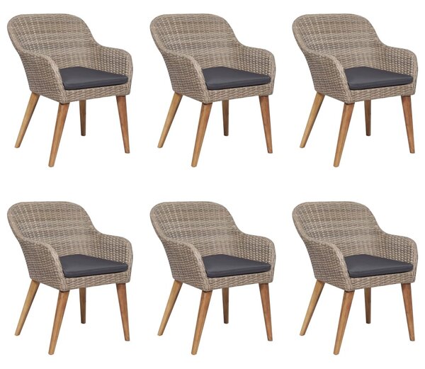 7 részes barna kültéri polyrattan étkezőgarnitúra