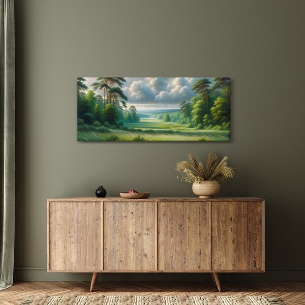 Kép - Zöld táj (120x50 cm)