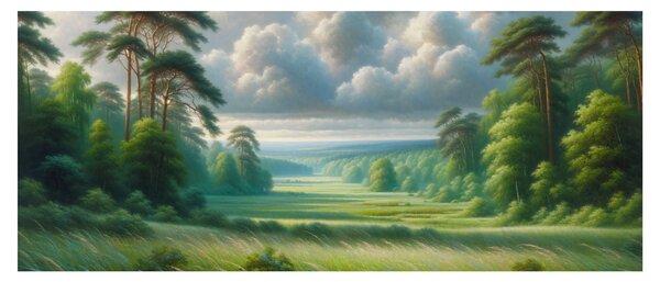 Kép - Zöld táj (120x50 cm)
