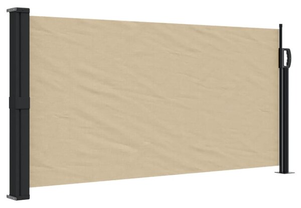 Bézs behúzható oldalsó napellenző 100 x 500 cm